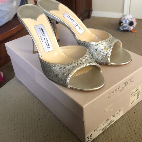 Silver glitter Jimmy Choo heels - Picture 7 of 7